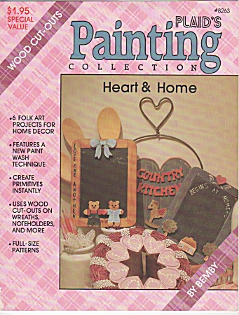 8263 Plaid's Painting Wood Cut-outs Heart & Home Book