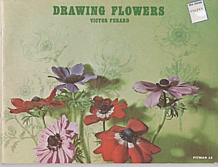 Drawing Flowers Unused Book Victor Perard 1958 Oop