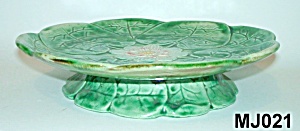 Majolica Footed Pond Lily Plate
