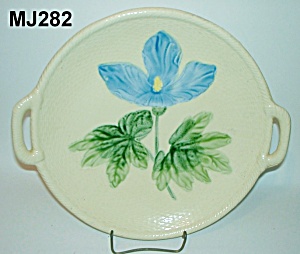13 1/4&quot; Majolica Iris On Basketweave Platter