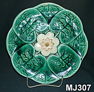8 3/4&quot; Majolica &quot;water Lilly&quot; Plate