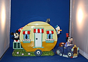 Mickey's Trailer Cookie Jar And Salt & Pepper