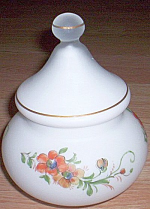 Italian Glass Covered Jar Norleans