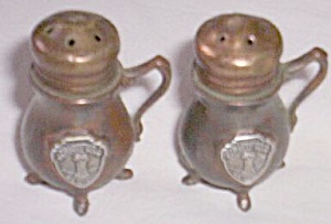 Vintage Metal Souvenir Shakers Coffee Pots Marked