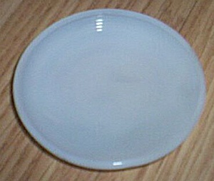 Akro Agate Concentric Rib Single White Saucer