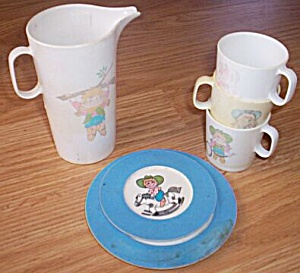5 Pc Set Chilton Toys Plastic Dishes