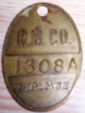 Rare Reserve Mining Comp. Brass Miners Chit Tag