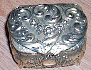Vintage Silver Metal Jewelry Casket