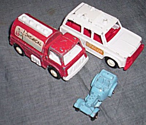 3 Tootsie Toy Trucks
