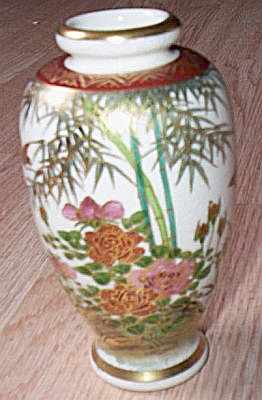 Hand Painted Oriental Vase
