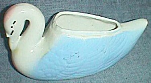 Vintage Figural Planter Small Swan American Bisque