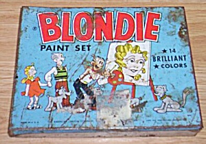 Vintage Blondie Paint Set Tin Box