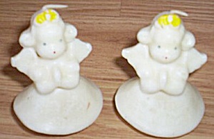 2 Gurley Angel Tavern Candles 1950's