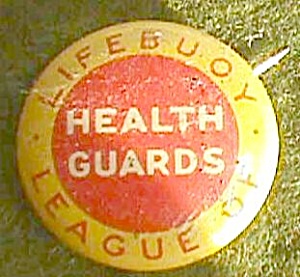 Lifebuoy League Of Health Guards Pin Back Lapel Free Shipping