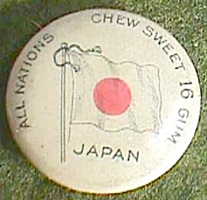 &#147;all Nations Chew Sweet 16 Gum...japan&#148; Lapel Pin Free Shipping