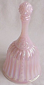 Fenton Pink Carnival Glass Bell