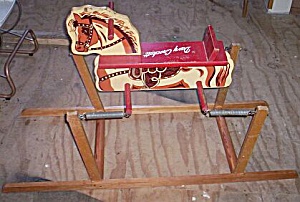 Vintage Davy Crokett Spring Rocking Horse