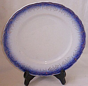 Limoges China Flow Blue Dinner Plate