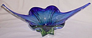 1940's Venetian Art Glass Pulled Ends Center Bowl