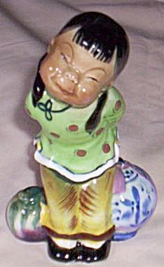 Oriental Girl Figurine Marked Miyao