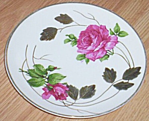 Hand Painted Plate Roses Germany Jonroth