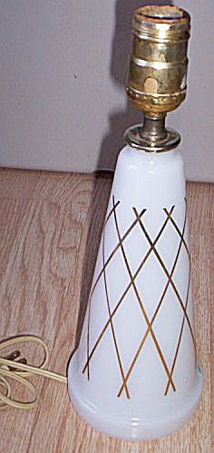 Retro 60's Glass Dresser Lamp
