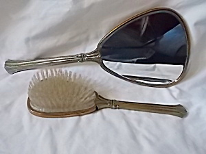 Vintage Brush And Mirror Dresser Set
