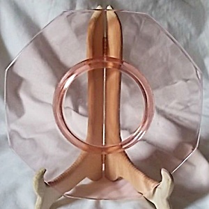 Pink Depression Glass Underplate Octagon