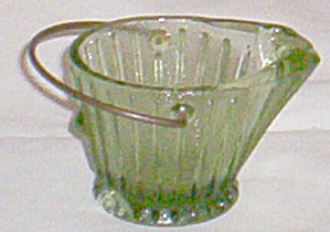 Green Coal Bucket Glass Ashtray