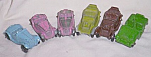 6 Die Cast Tootsie Toy Cars Roadster Jeep Mg