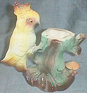 Incredibly Detailed Parrot Planter American Bisque #505