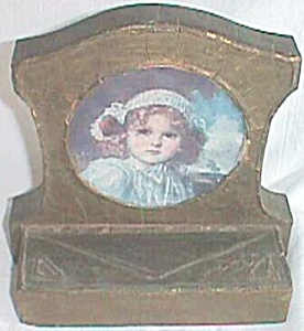 Antique Picture Frame Bookend Gesso Over Wood