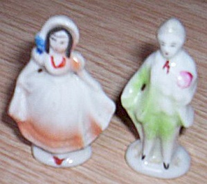 Miniature Man And Woman Porcelain Figurines