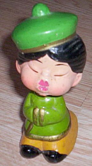 Vintage Oriental Kissing Bobble Head Nodder
