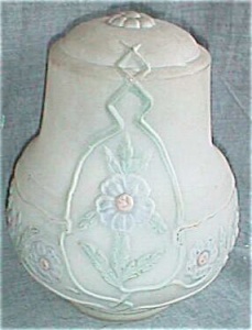 Antique Light Globe Satin Glass Reverse Painted