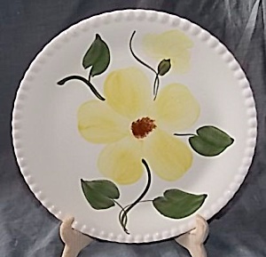 Blue Ridge Pottery Dinner Plate Yellow Flower
