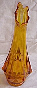 Retro 70's Viking Art Glass Diamond Point Vase