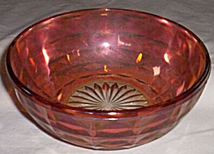 Large Carnival Glass Bowl Boxed Diamond