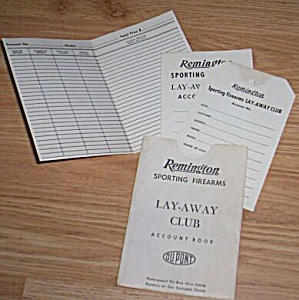 Vintage Dupont Remington Lay-a-way Club Book