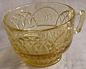 Federal Glass Amber Mayfair Cup