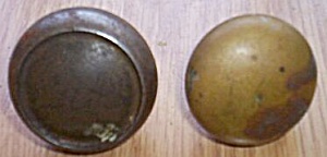 2 Old Brass Door Knobs
