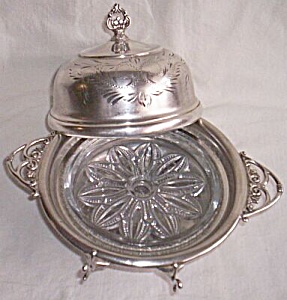 Van Bergh Silver Plate Covered Butter