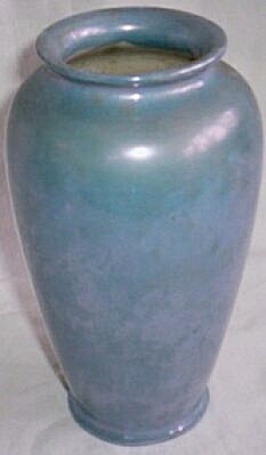 Vintage Blue Luster Vase Shofu