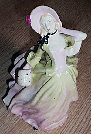 Lovely Chalkware Lady Period Dress