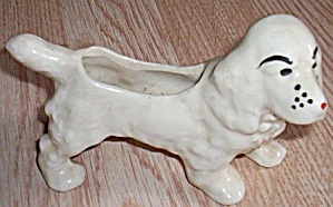 Small Figural Spaniel Dog Planter