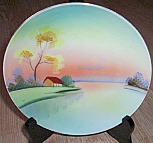 Meito China Hand Painted Porcelain Plate Water
