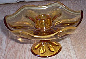 Viking Glass Epic 6 Petal Amber Candle