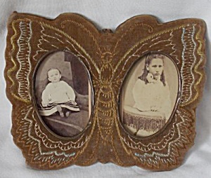 Antique Butterfly Picture Frame