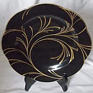 Spode Luncheon Plate Compliments Black Whisper