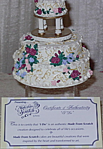 Enesco Made From Scratch Resin Wedding Cake I Do
